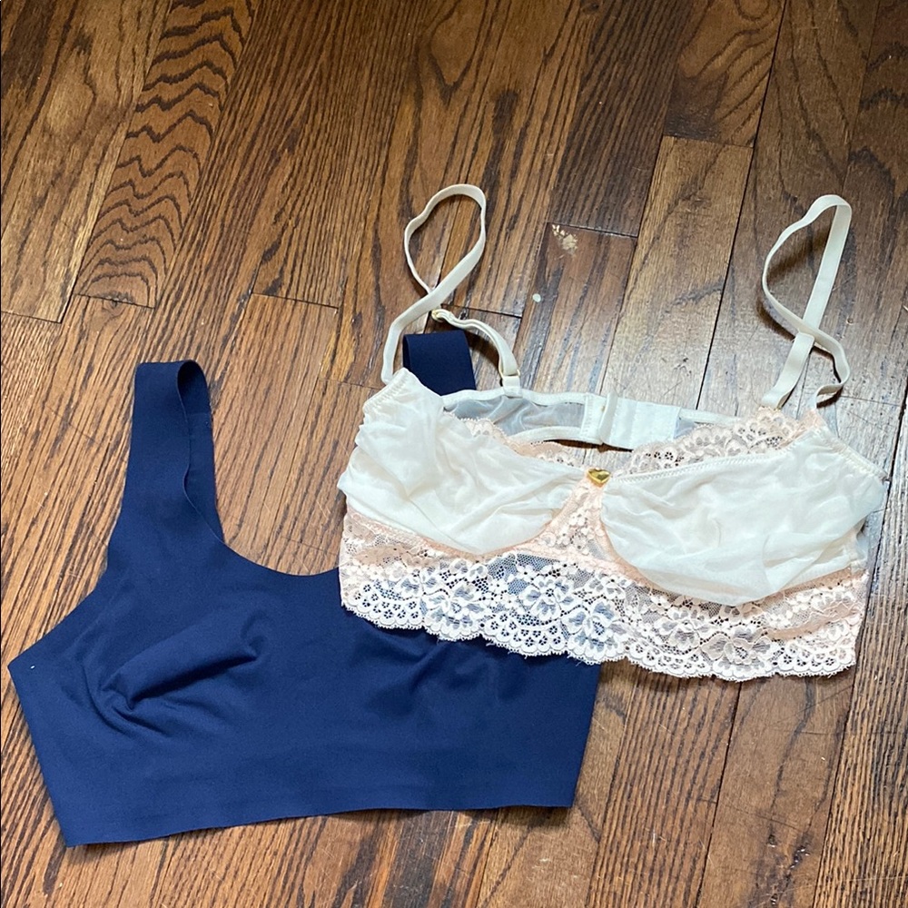 Blue and Lace Bralette Set